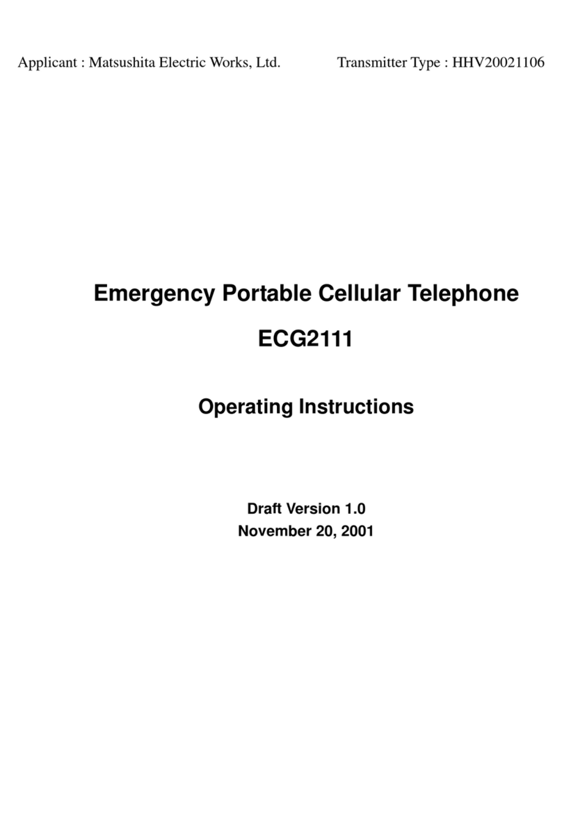 Panasonic ECG2111 operating instructions