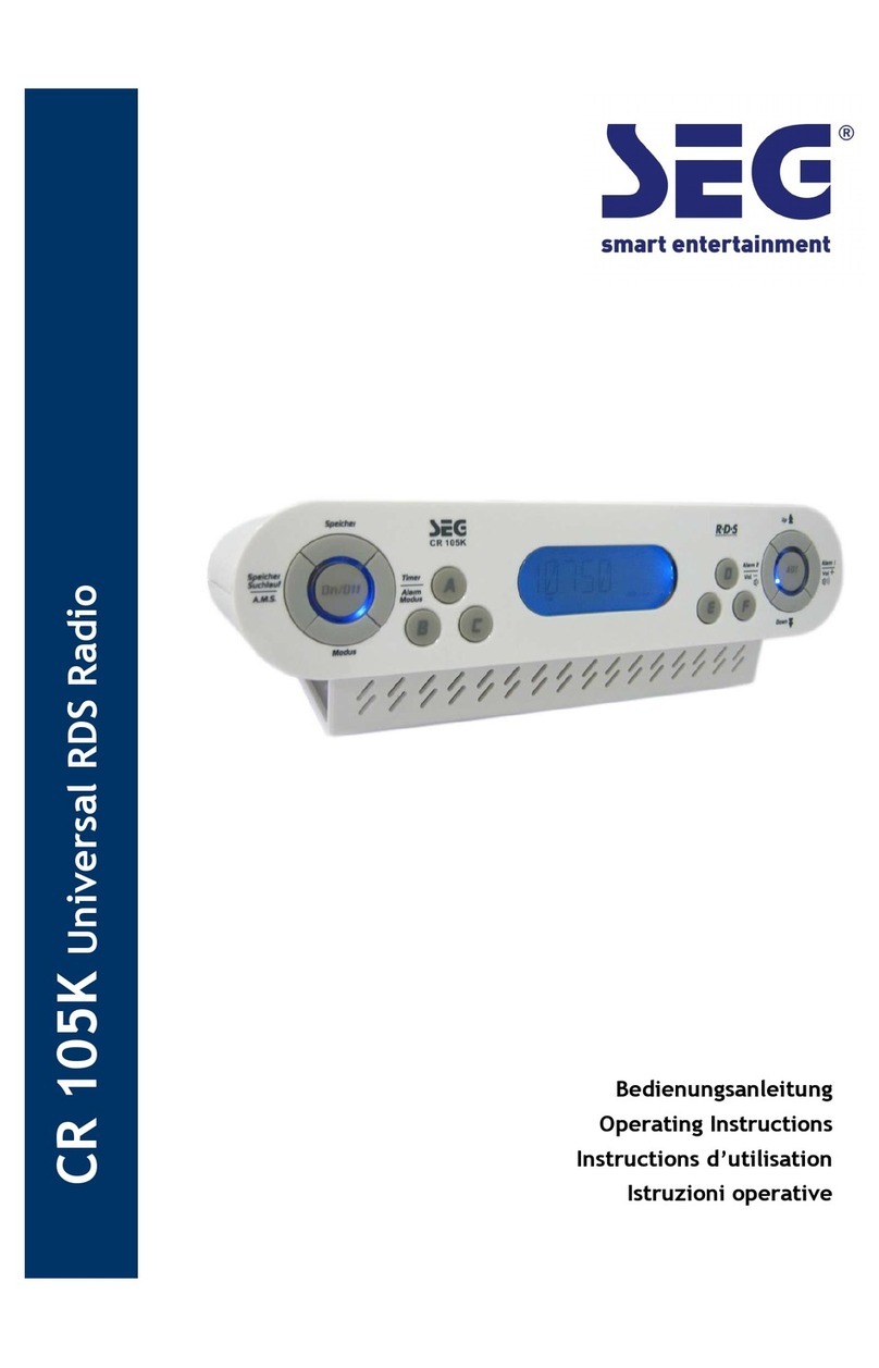 Seg CR 105K operating instructions