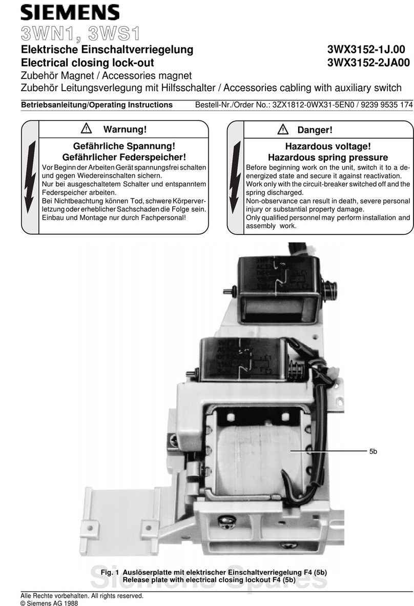 Siemens 3WX3152-1J.00 Series User manual Siemens 3WX3152-1J.00 Series User manual