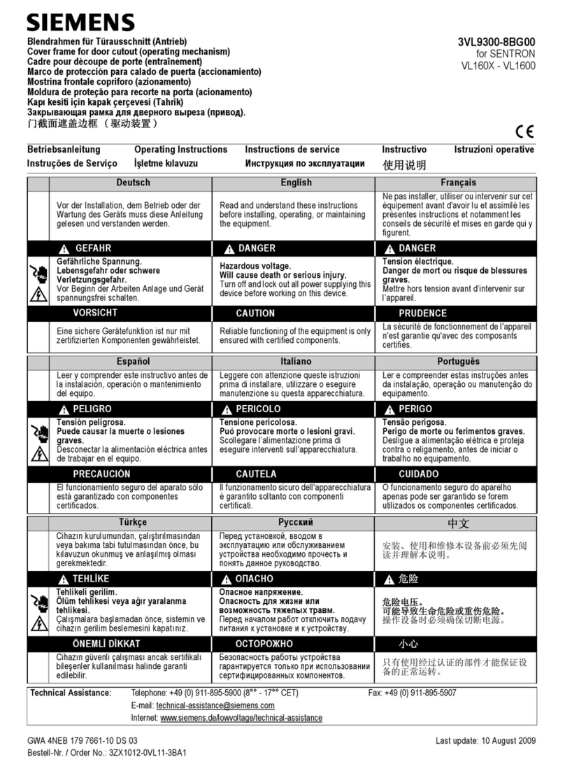 Siemens 3VL9300-8BG00 operating instructions