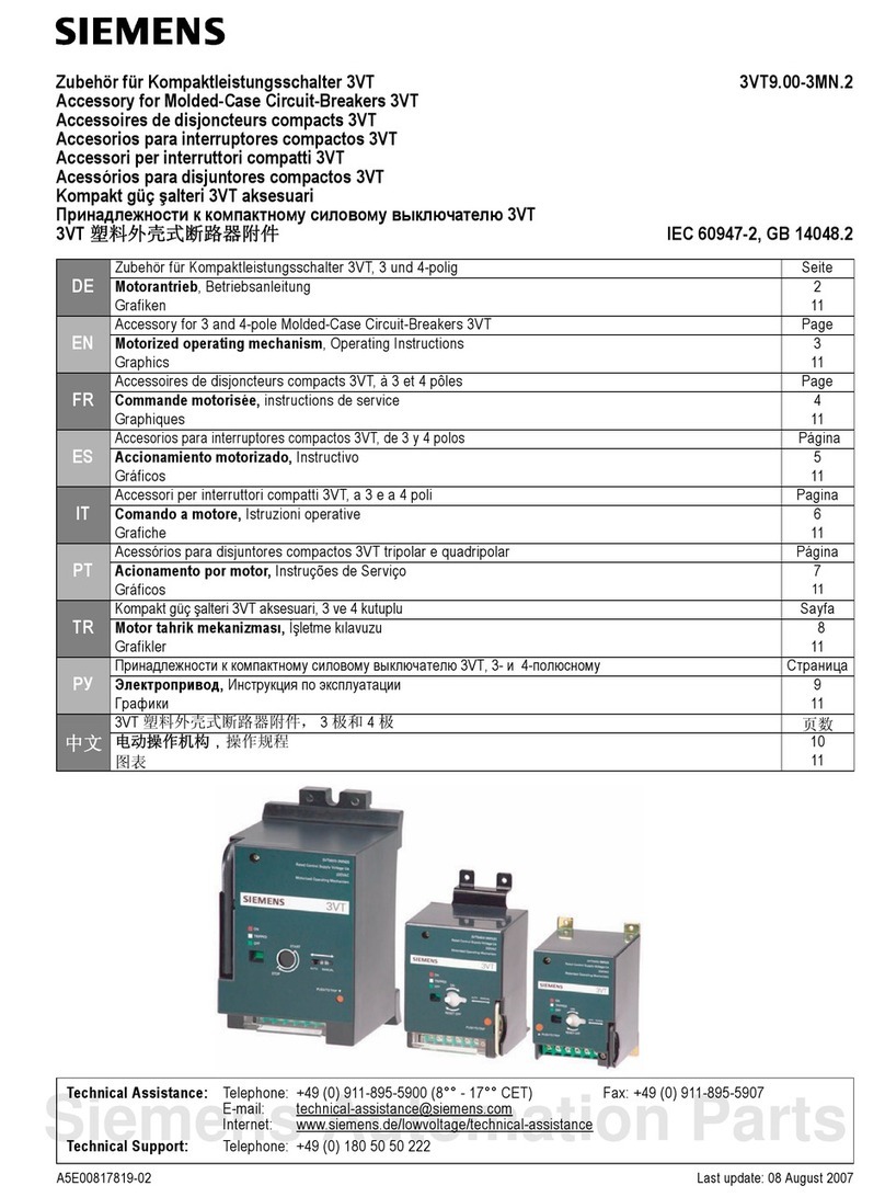 Siemens 3VT9.00-3MN.2 Series operating instructions Siemens 3VT9.00-3MN.2 Series operating instructions