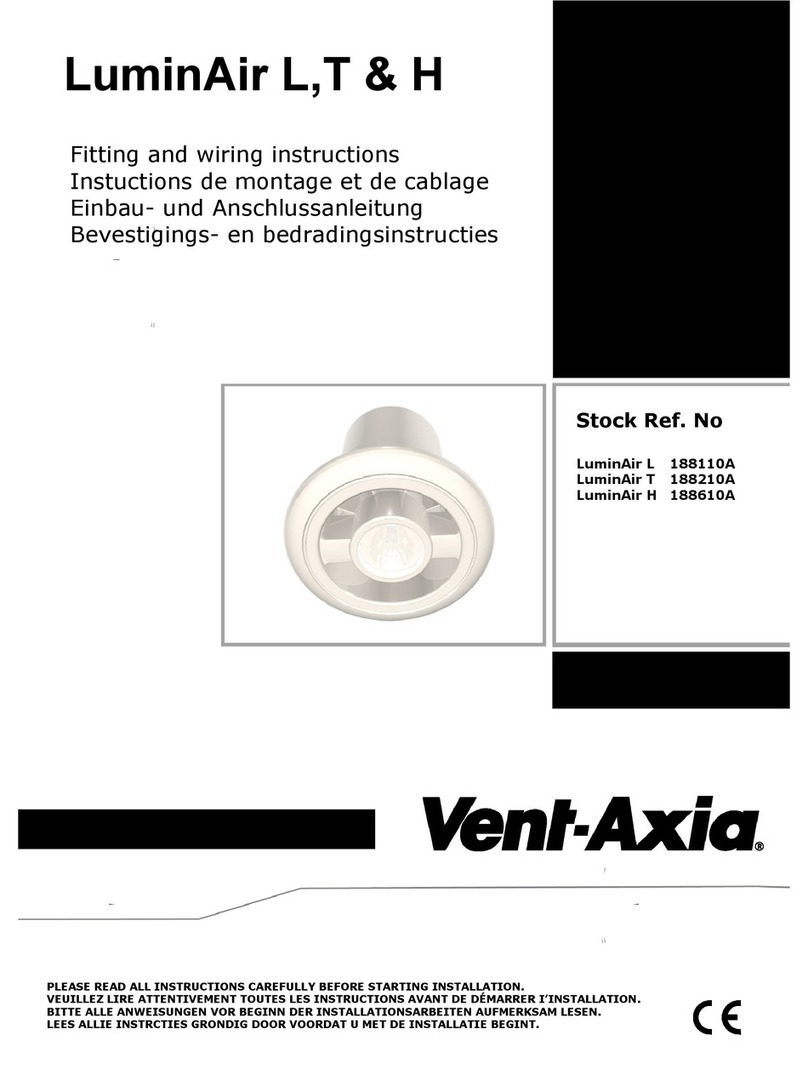 Vent-Axia LuminAir Kit L Fitting and wiring instructions