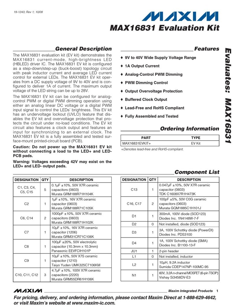 Maxim MAX16831 quick start
