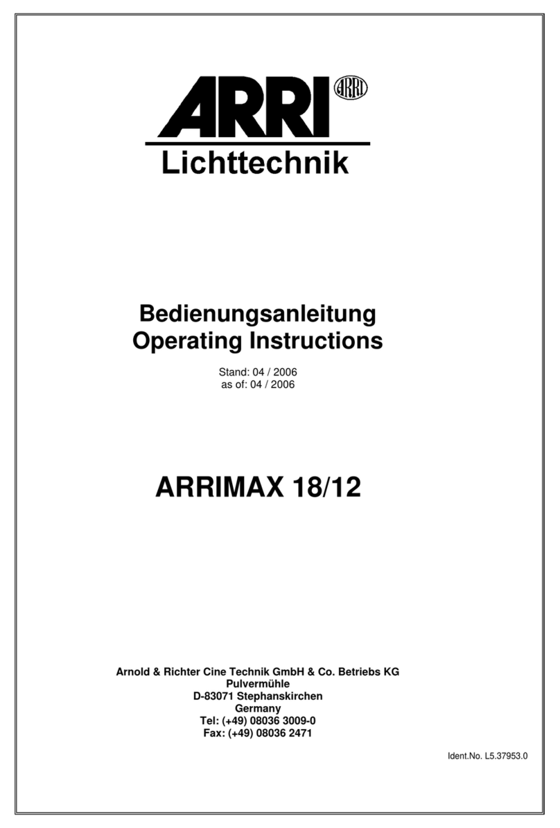 ARRI ARRIMAX 18/12 operating instructions ARRI ARRIMAX 18/12 operating instructions