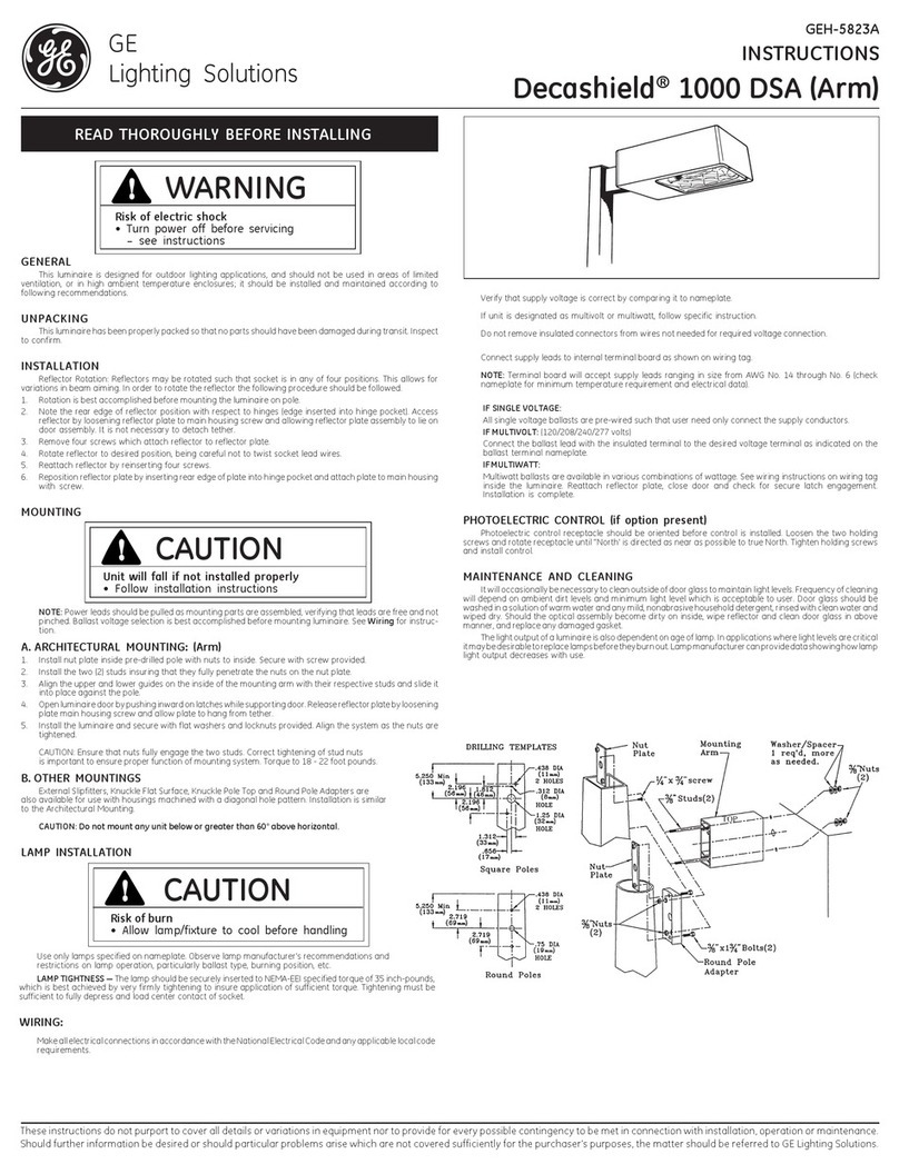 GE Decashield 1000 DSA instructions
