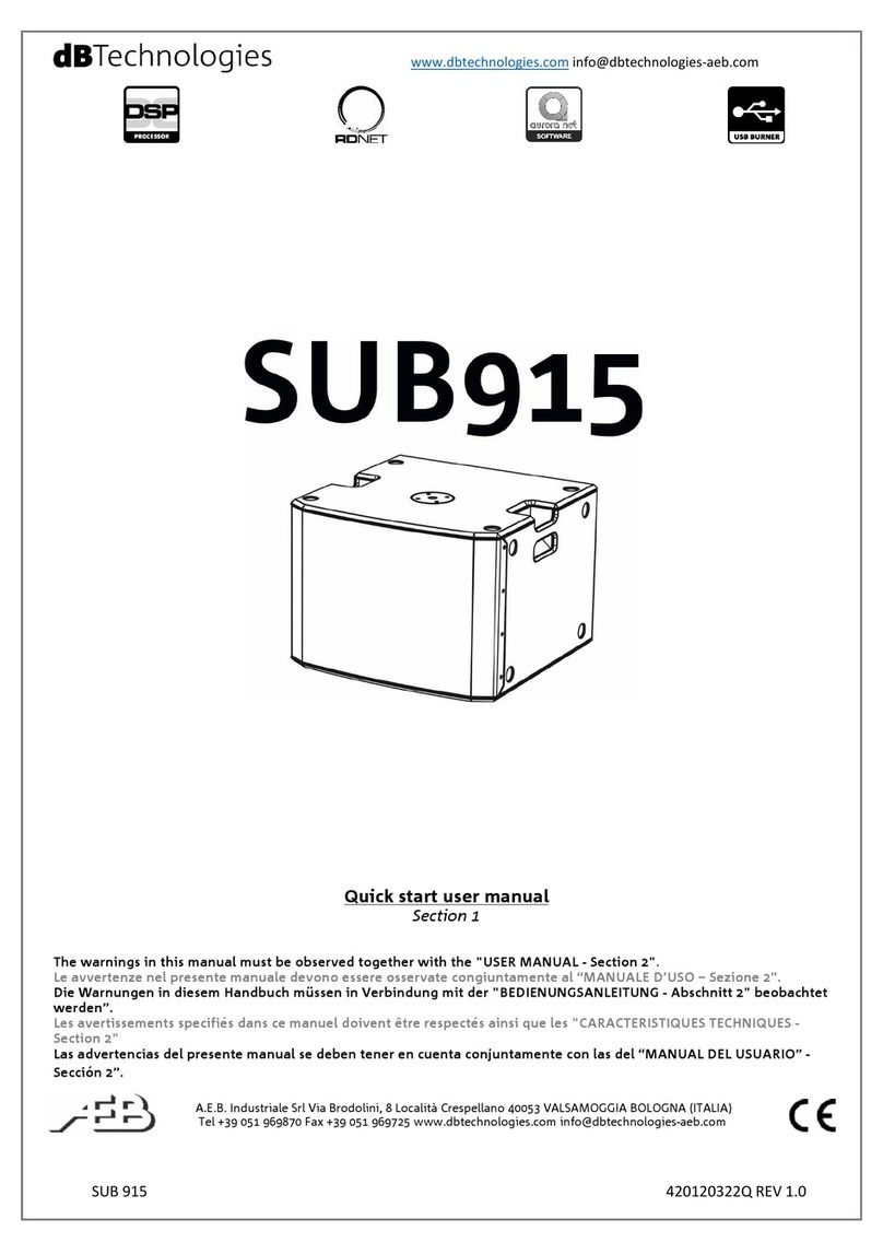 dB Technologies SUB915 Manual