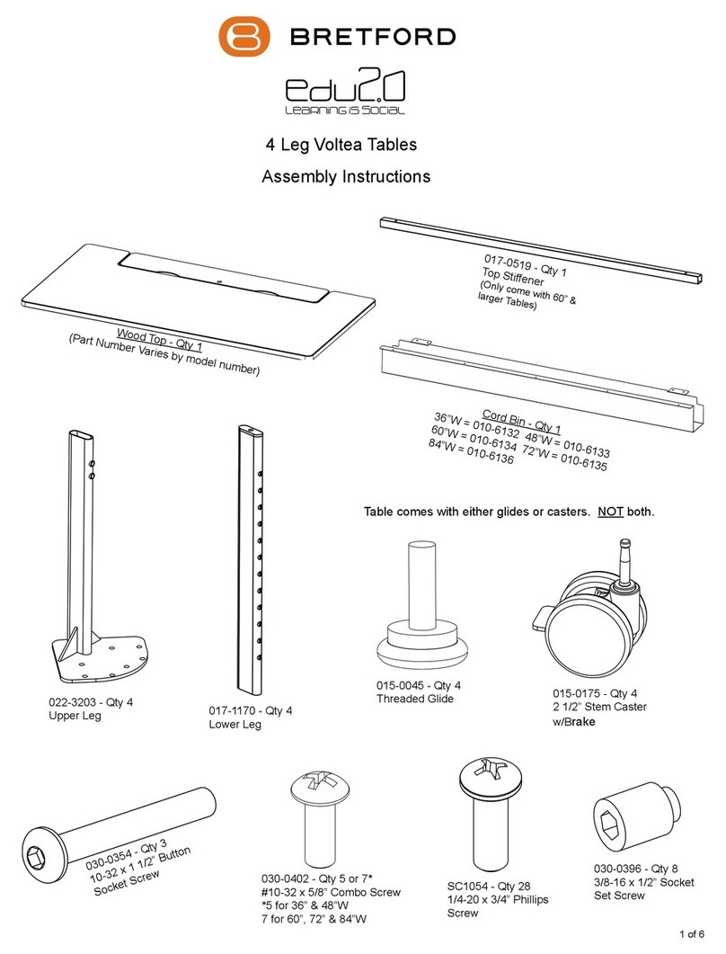 Bretford Edu 2.0 Assembly instructions Bretford Edu 2.0 Assembly instructions