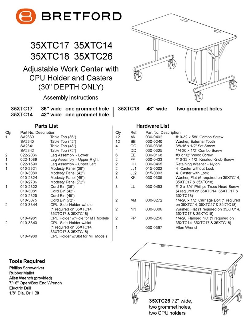 Bretford 35XTC17 User manual Bretford 35XTC17 User manual