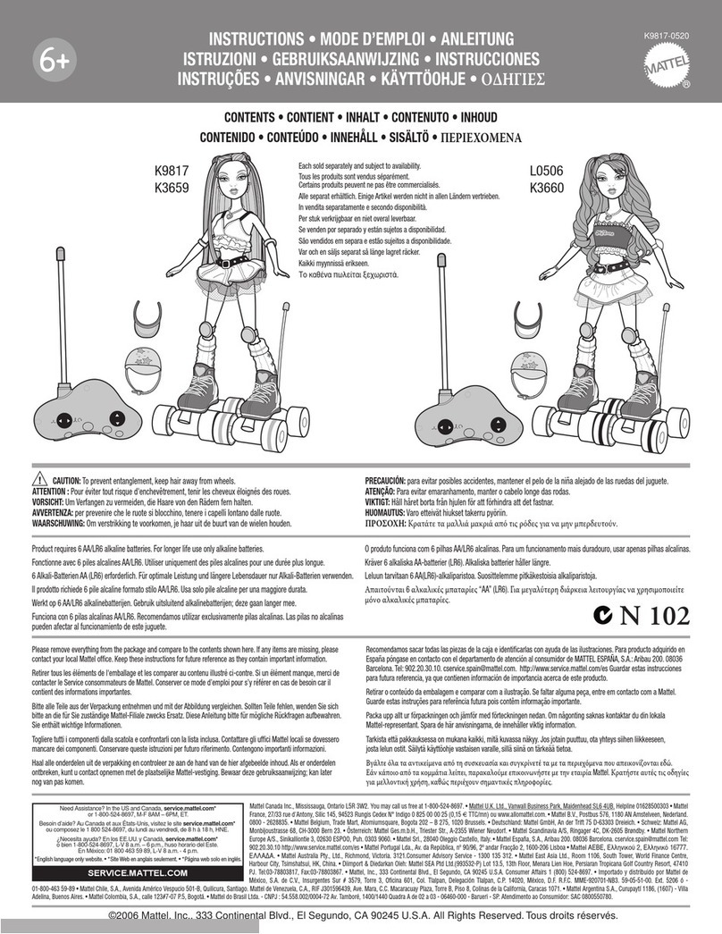 Mattel K9817 instructions