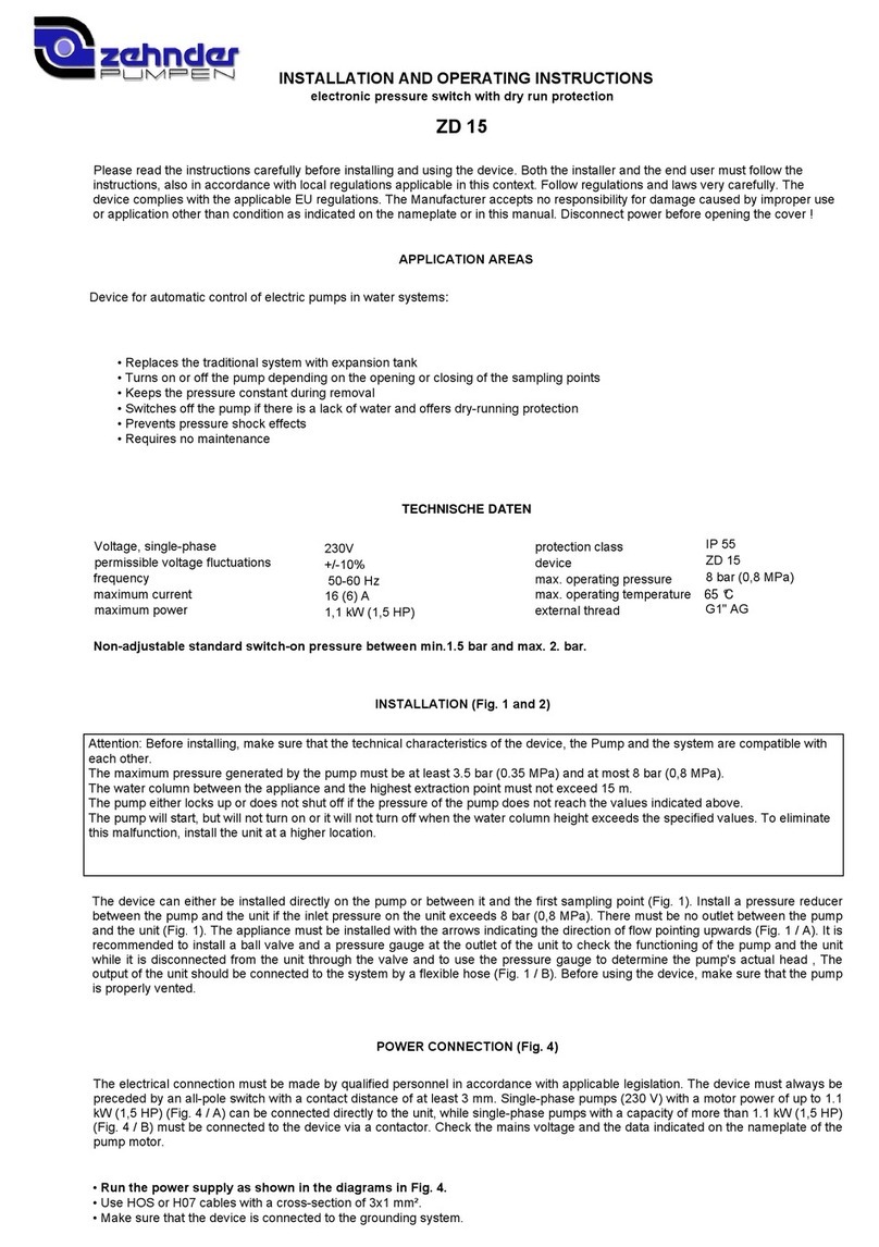 Zehnder Rittling ZD 15 Assembly, installation and operating instructions