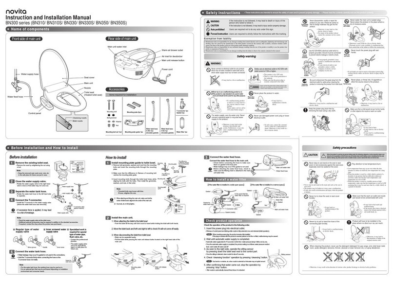 Novita BN300 Series Instruction and installation manual