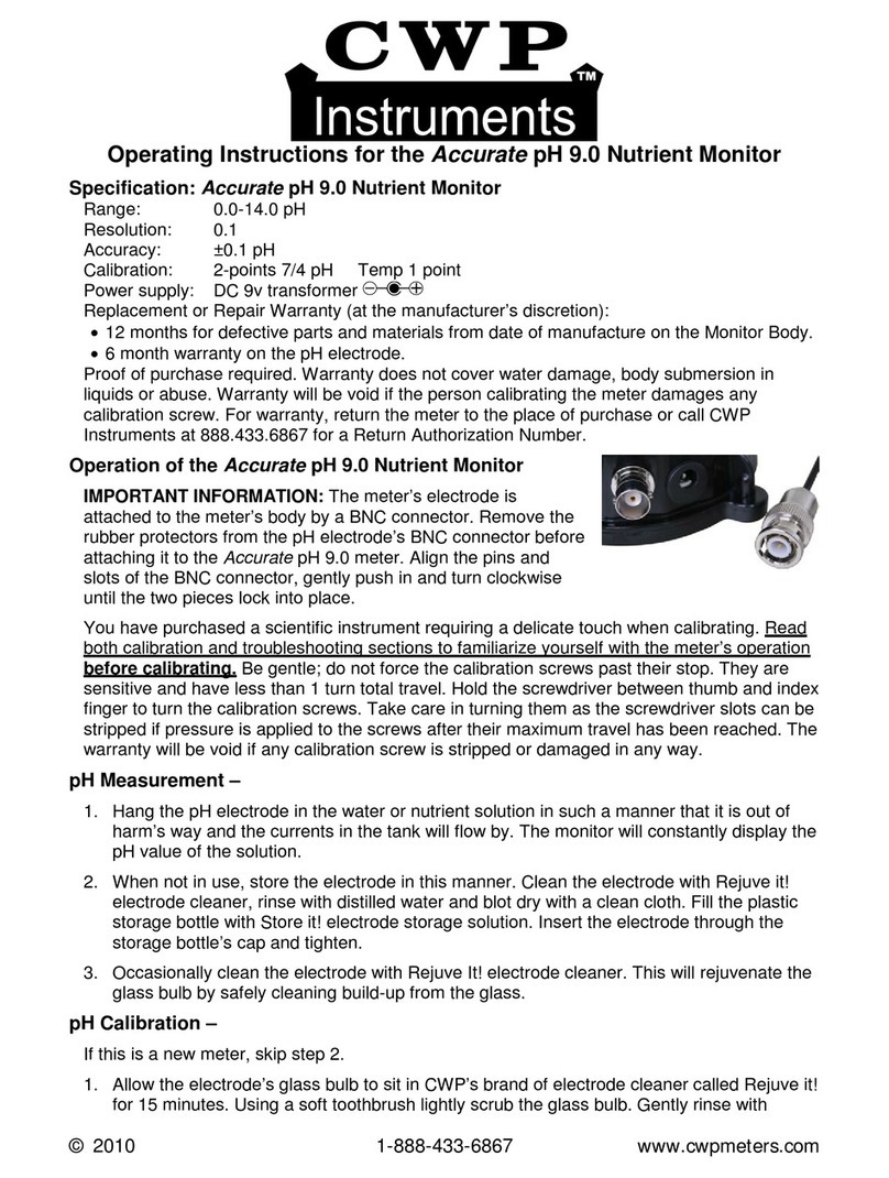 CWP Accurate pH 9.0 User manual