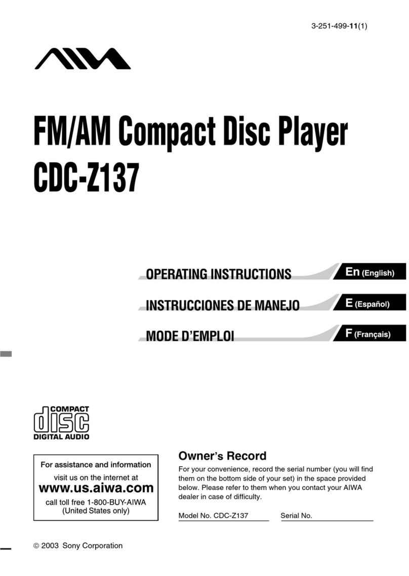 Aiwa CDC-Z137 operating instructions