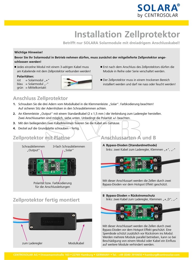 Centrosolar Solara Cell-Protector Installation
