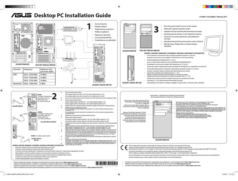Asus D521MT installation guide