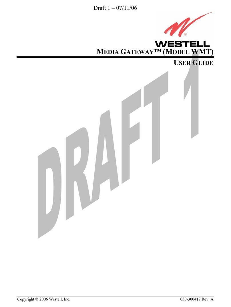Westell Media Gateway WMT User manual