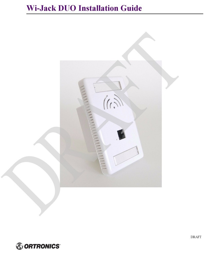 Ortronics Wi-Jack DUO installation guide