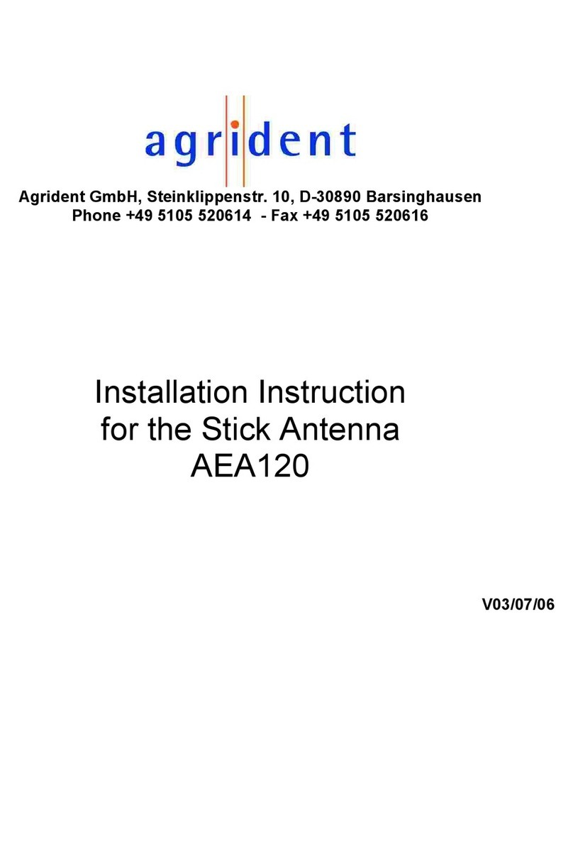 Agrident AEA120 Installation instruction Agrident AEA120 Installation instruction