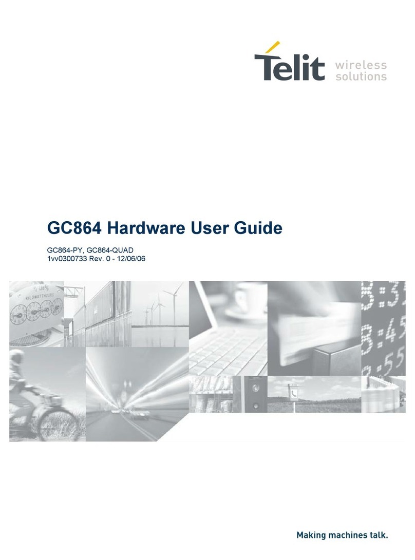 Telit Wireless Solutions GC864 Series Hardware user's guide Telit Wireless Solutions GC864 Series Hardware user's guide