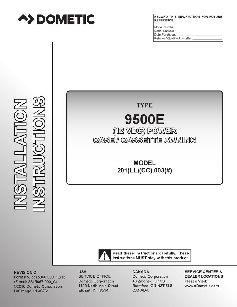 Dometic 9500E installation instructions