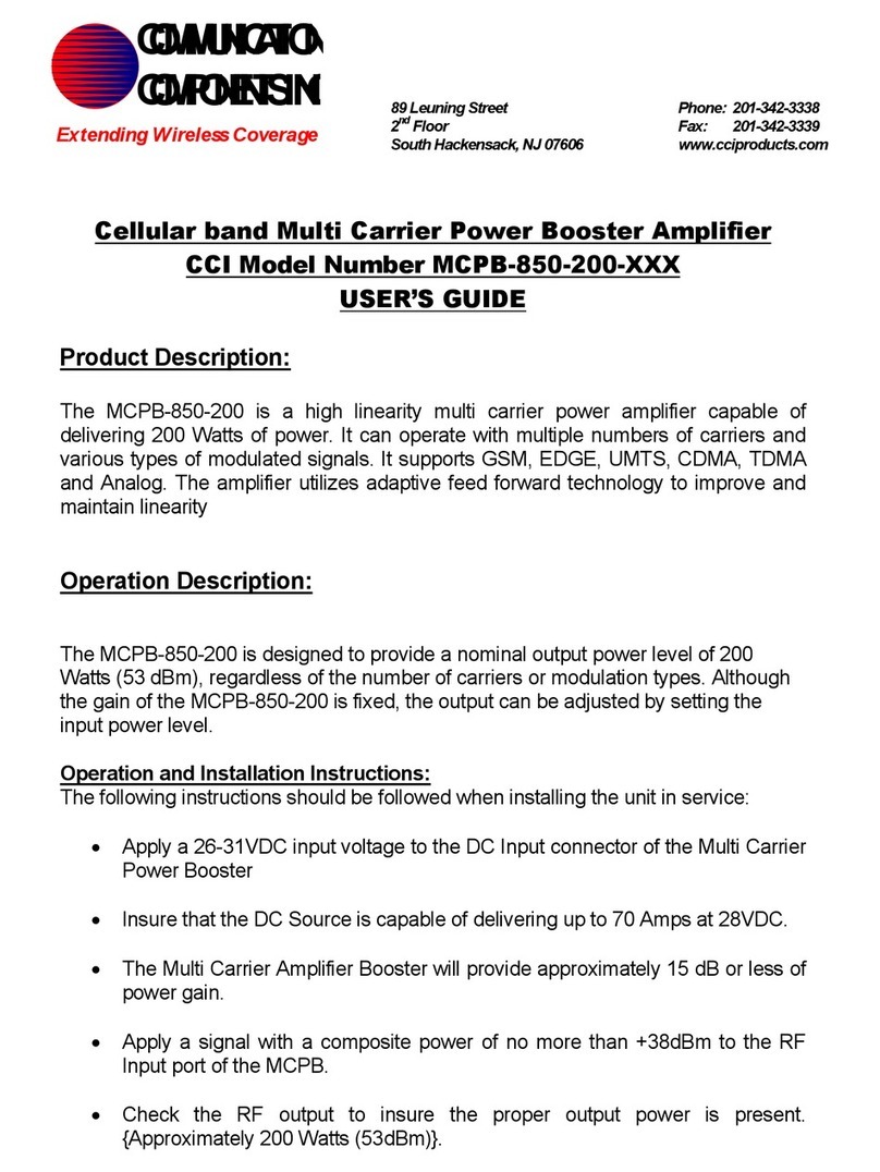 Communication Components MCPB-850-200 Series user guide