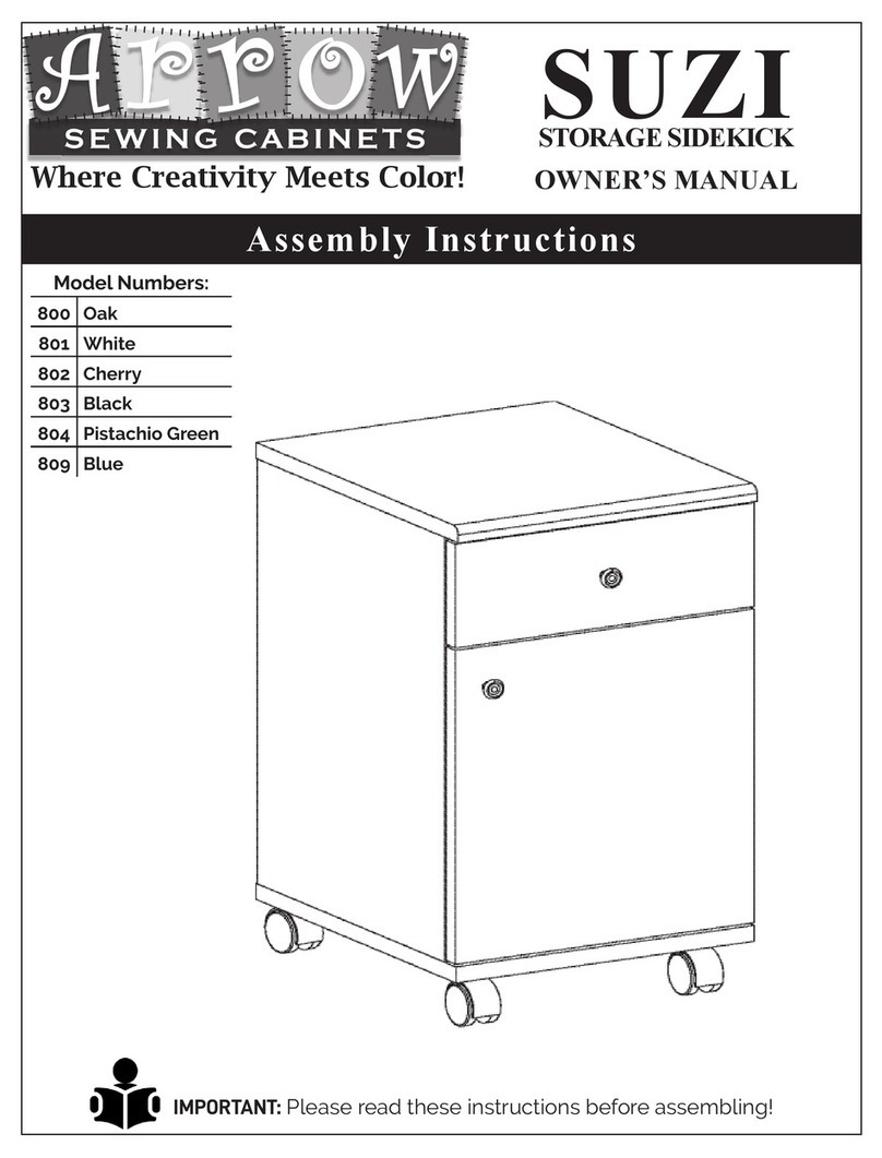 Arrow Sewing Cabinets SUZI 800 Assembly instructions
