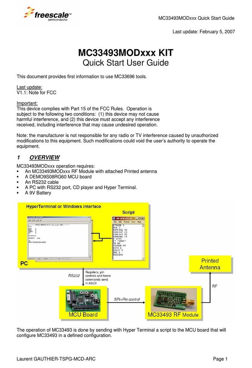 Freescale Semiconductor MC33493MOD Series Setup guide Freescale Semiconductor MC33493MOD Series Setup guide