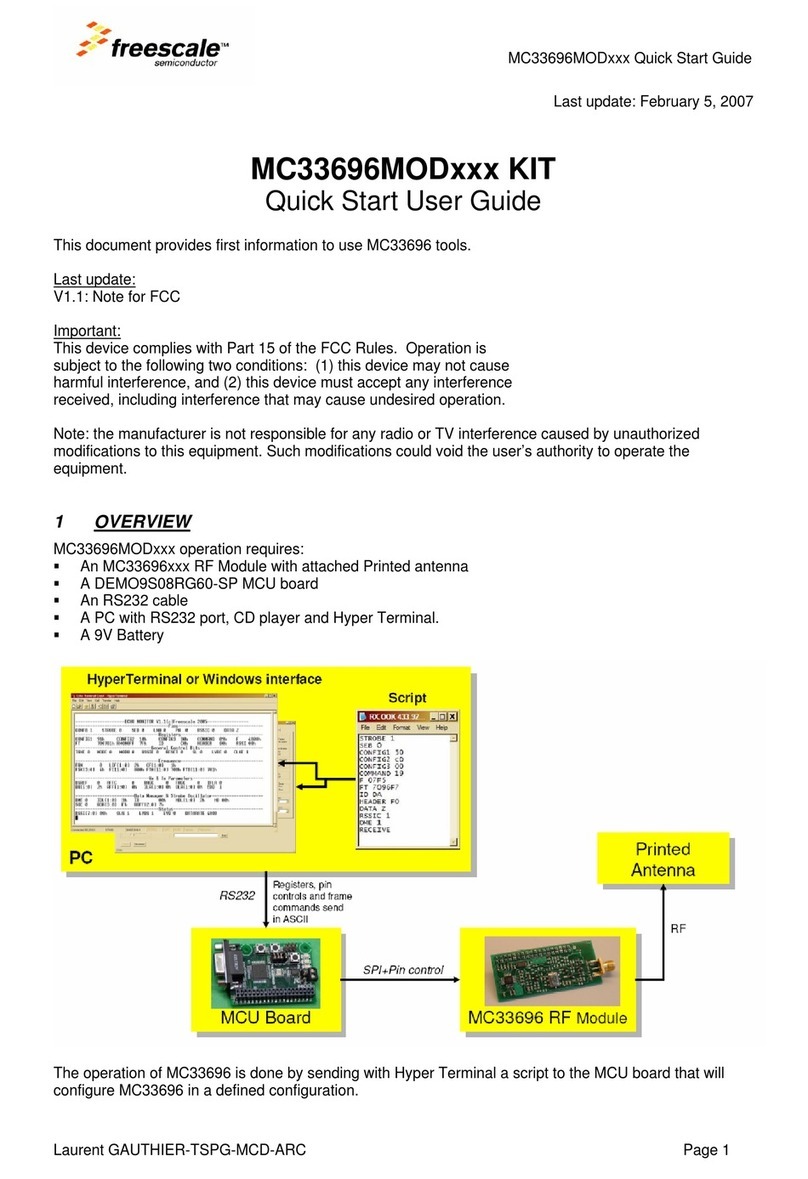Freescale Semiconductor MC33696MOD Series Setup guide Freescale Semiconductor MC33696MOD Series Setup guide
