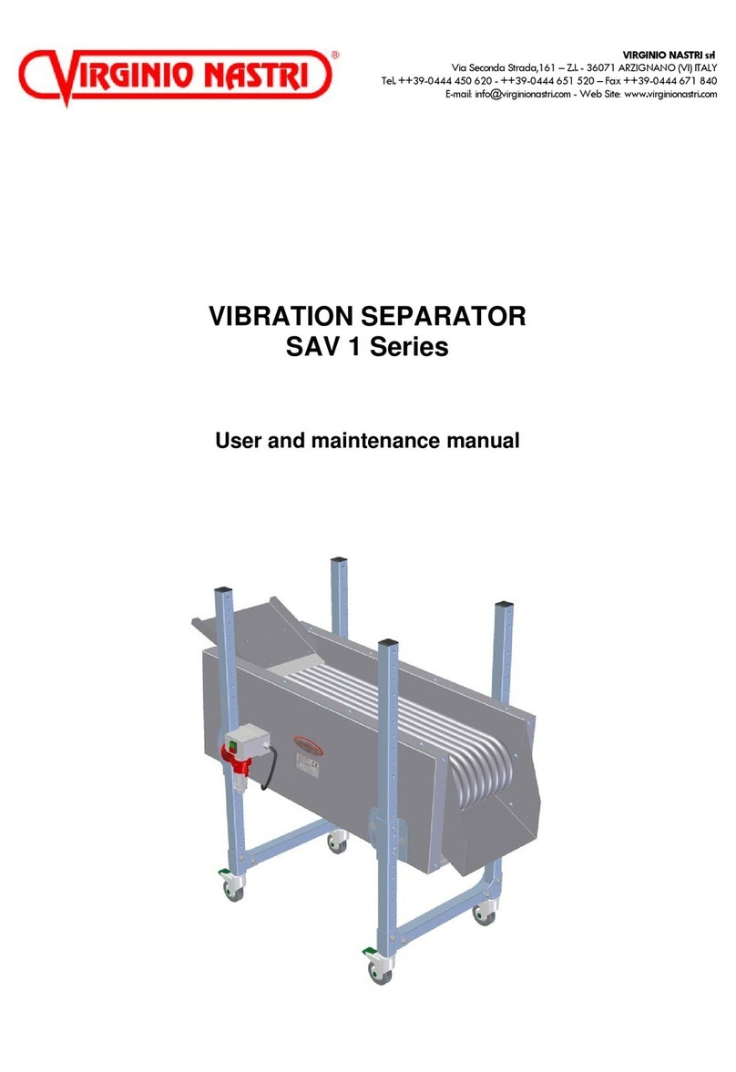 Virginio Nastri SAV 1 Series User and maintenance manual