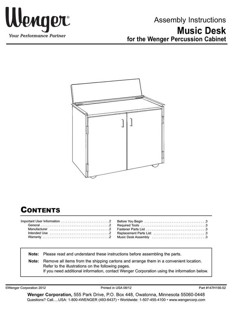 Wenger Music Desk User manual