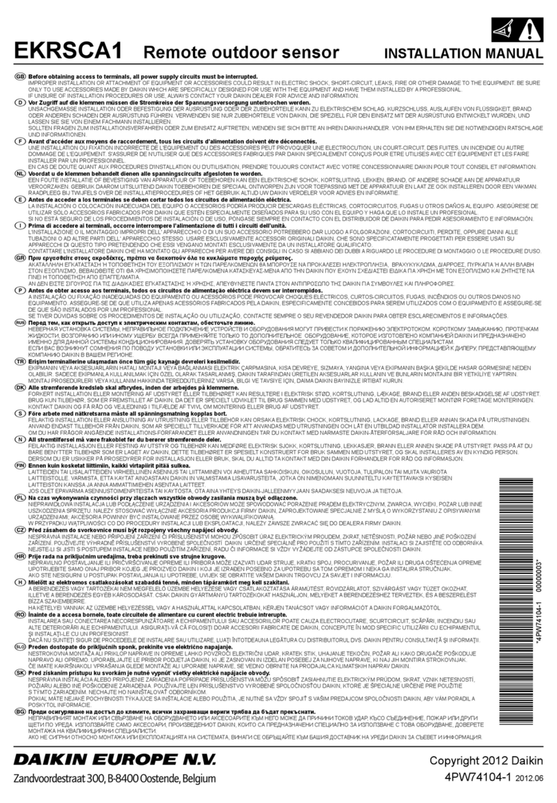 Daikin EKRSCA1 installation manual