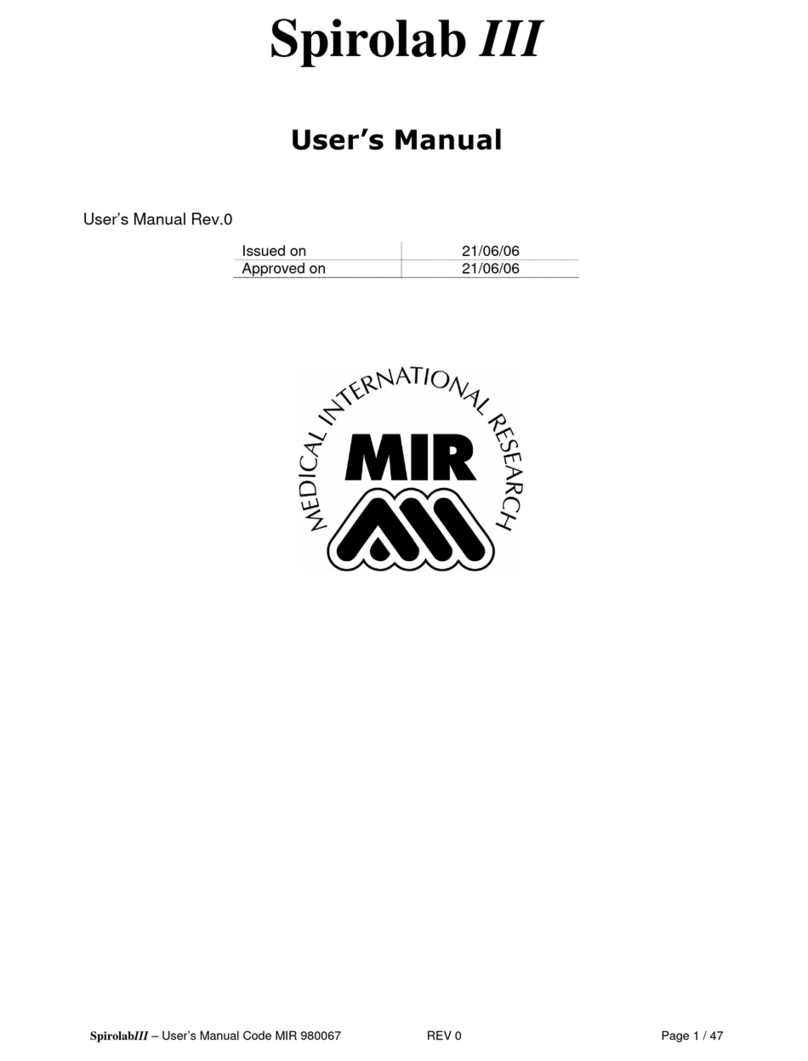 Medical International Research Spirolab III user manual