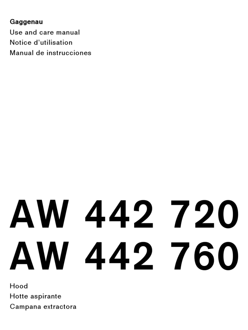 Gaggenau AW 442 760 use and care manual