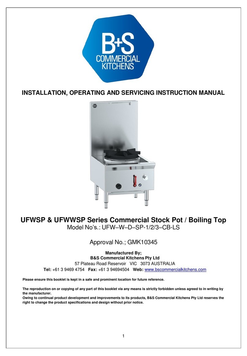 B+S UFWSP Series Installation, operating and servicing instruction manual