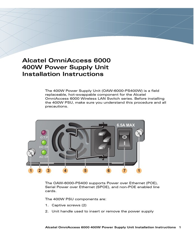 Alcatel OmniAccess 6000 installation instructions