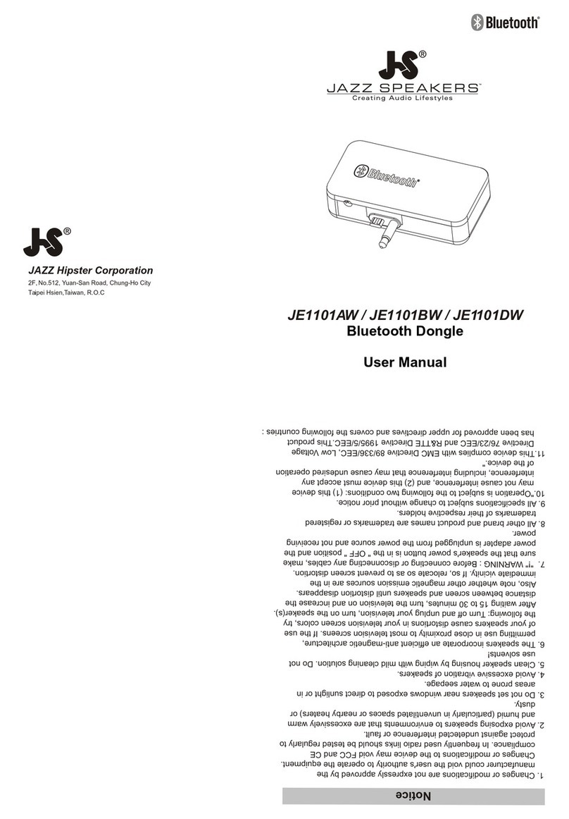 Jazz Hipster Corporation JE1101AW User manual