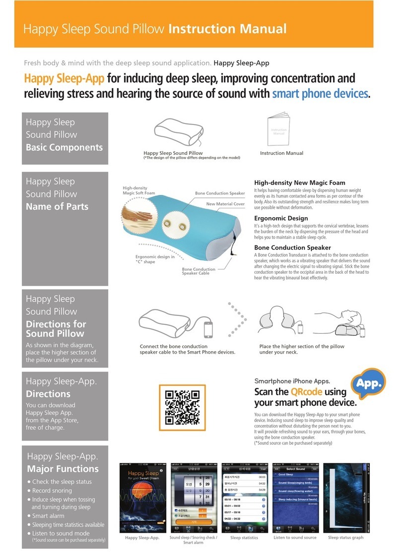 Happy Sleep Sound Pillow instruction manual Happy Sleep Sound Pillow instruction manual