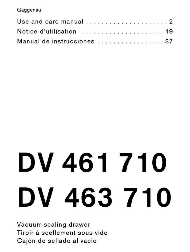 Gaggenau DV 461 710 Use and care