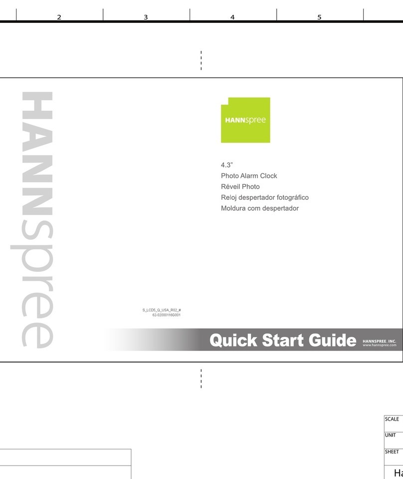 HANNspree 4.3 inch PHOTO ALARM CLOCK quick start guide