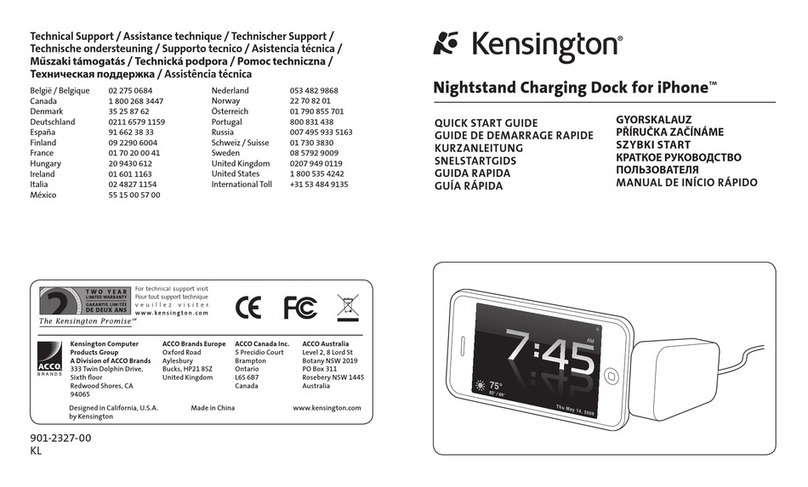 Kensington K33458US quick start guide