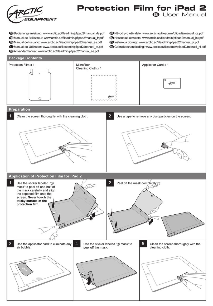 Arctic Protection Film for iPad 2 User manual