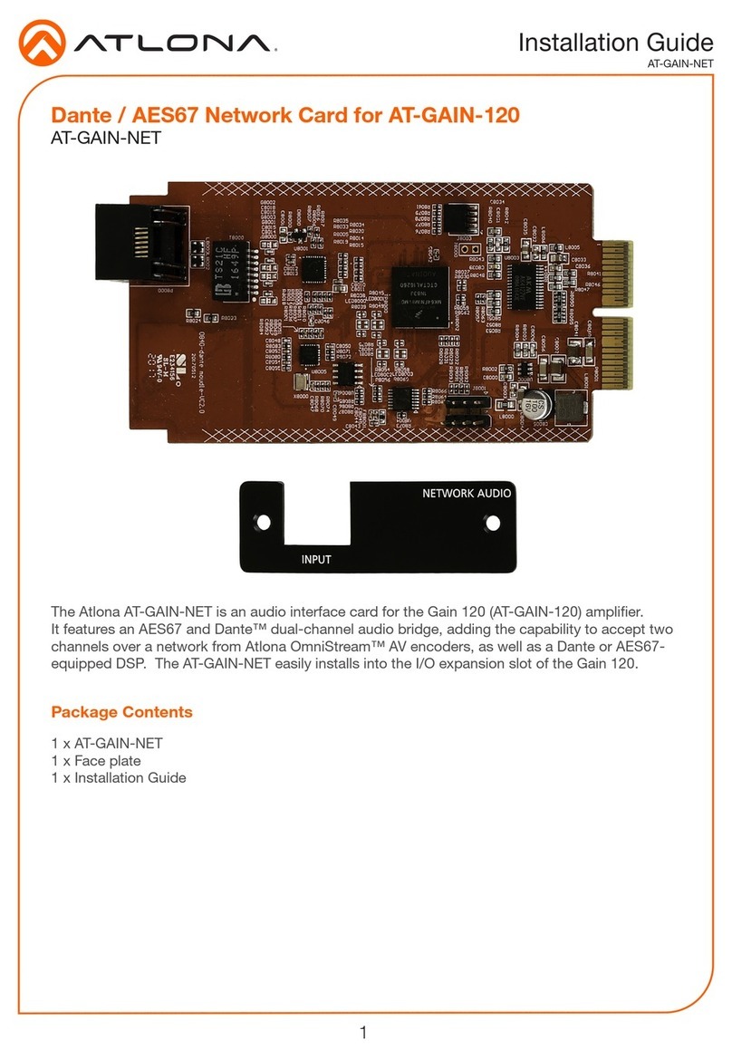 Atlona AT-GAIN-NET installation guide