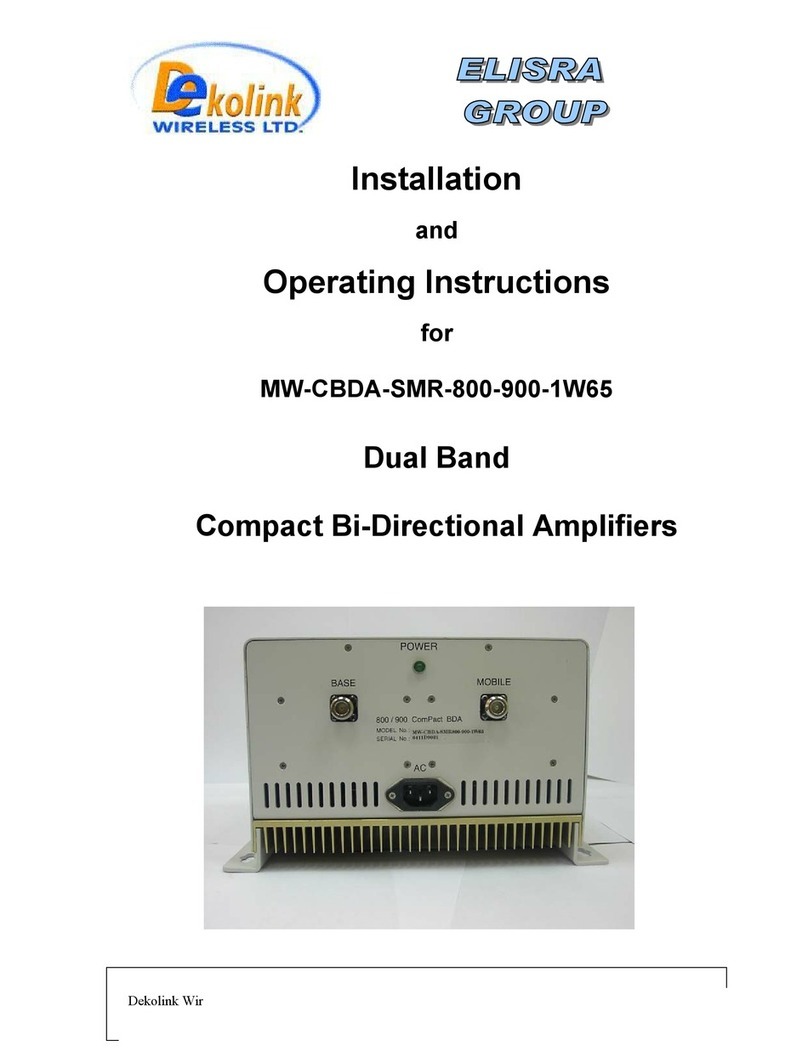 Dekolink MW-CBDA-SMR-800-900-1W65 User manual