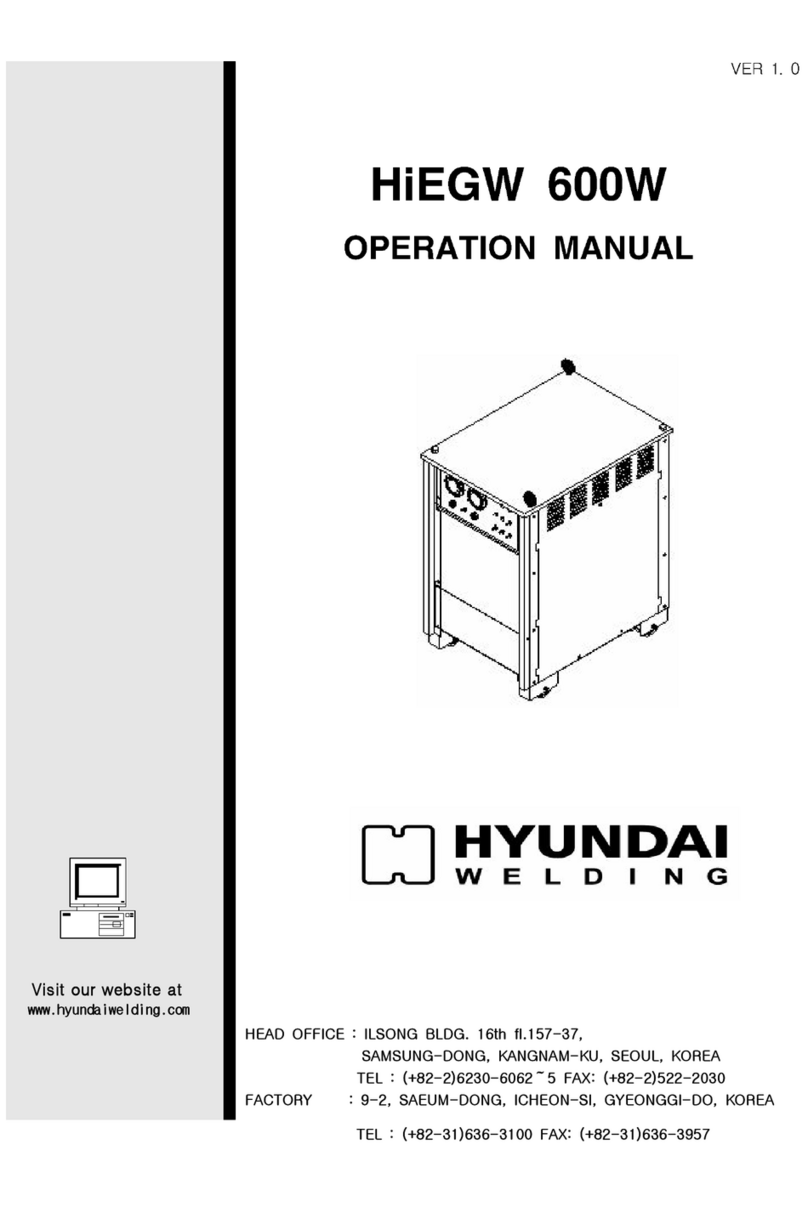 HYUNDAI WELDING HiEGW 600W Operation manual