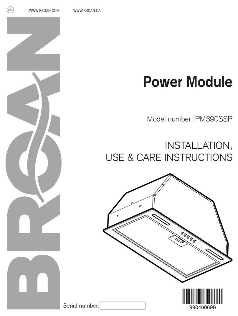 Broan PM390SSP Installation, use & care manual