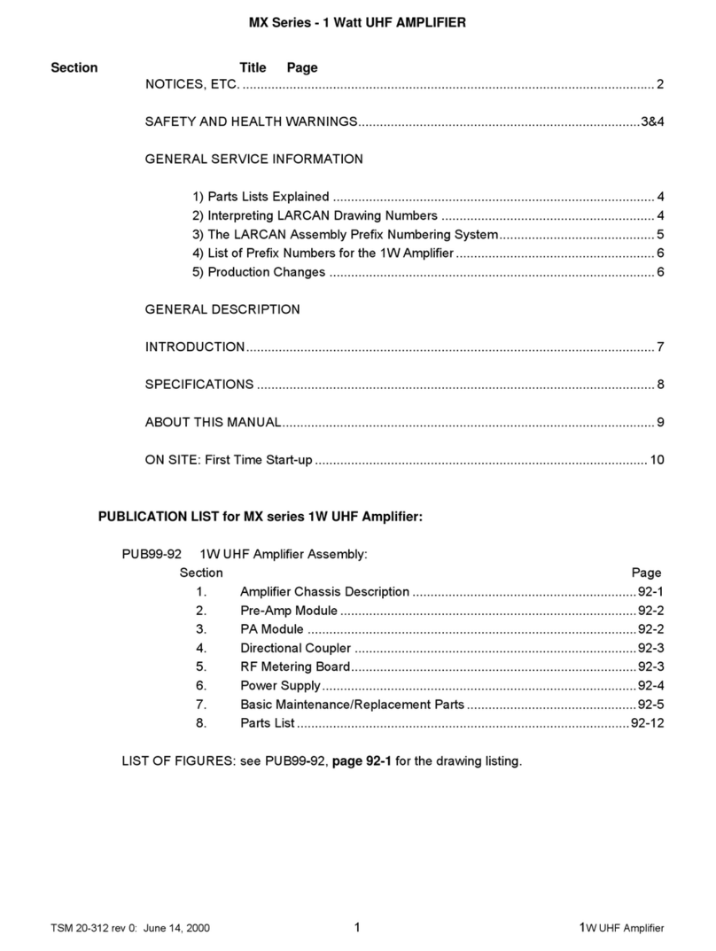 Larcan MX Series manual