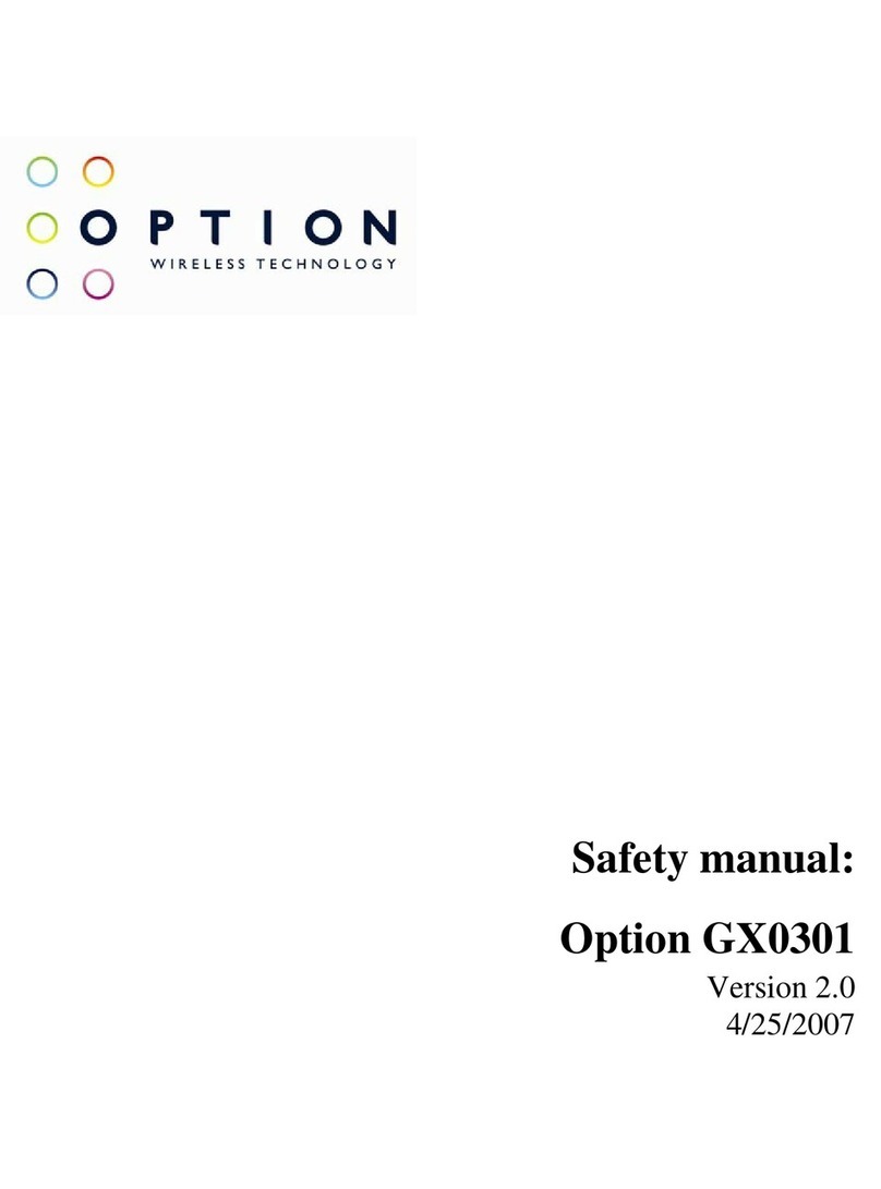 Option Wireless Technology GX0301 User guide