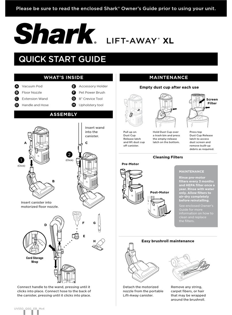 Shark LIFT-AWAY XL UV550 User manual