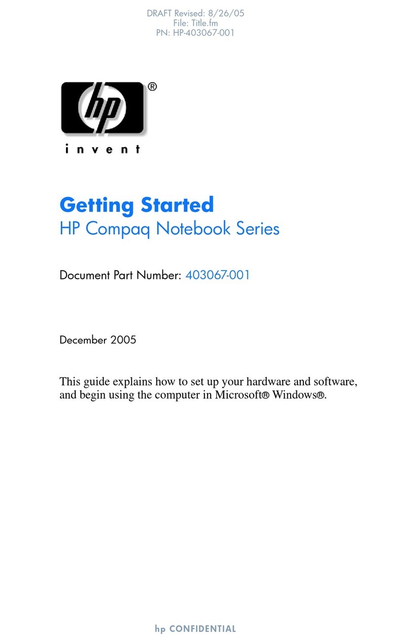 HP Compaq Notebook series User manual