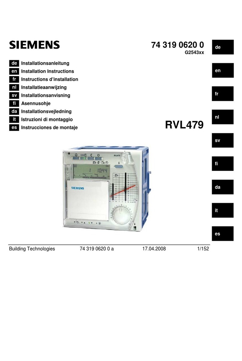 Siemens RVL479 User manual